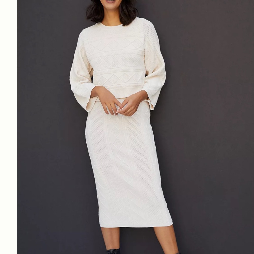 Current air knit layered sweater dress